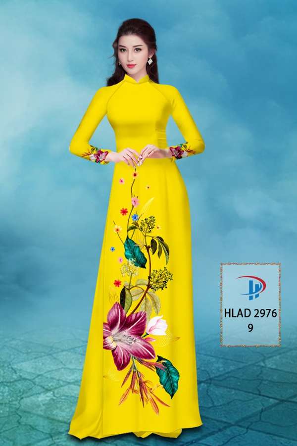 Vải Áo Dài Hoa In 3D AD HLAD2976 60